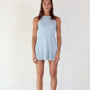 Goldie Light Blue Flock